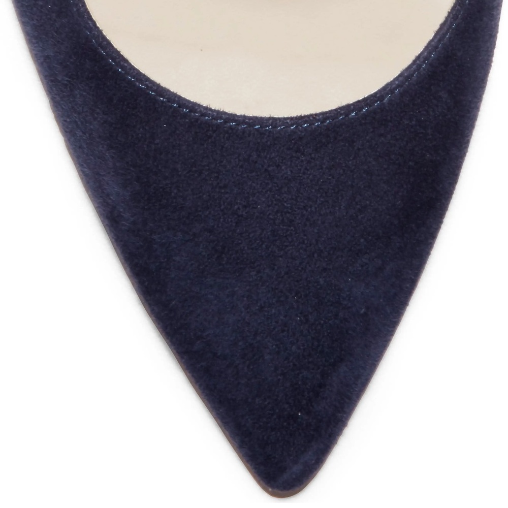 Cole Haan Liesel Navy Blue Suede Mules Heels Pumps - Picture 6 of 11